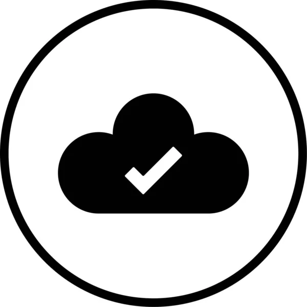 Σύννεφο Web Εικονίδιο Απλό Σχεδιασμό — Διανυσματικό Αρχείο