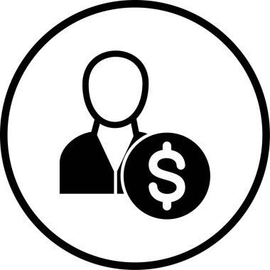 kullanıcı. Web simgesi basit illüstrasyon