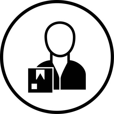 Bir dağıtım simgesinin vektör illüstrasyonu