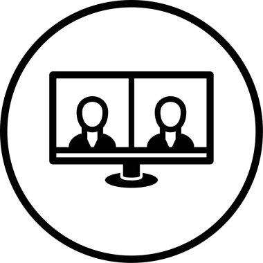 Bilgisayar modern simgesinin vektör illüstrasyonu