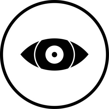 Göz. Web simgesi basit illüstrasyon