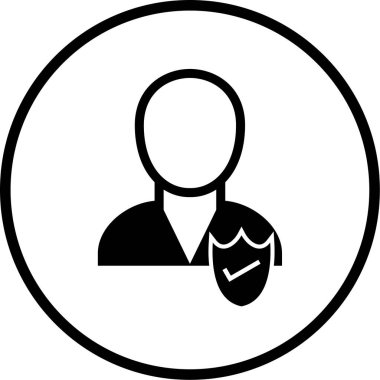 kullanıcı. Web simgesi basit illüstrasyon