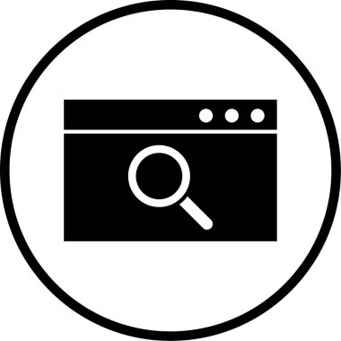 Tarayıcı. Web simgesi basit illüstrasyon