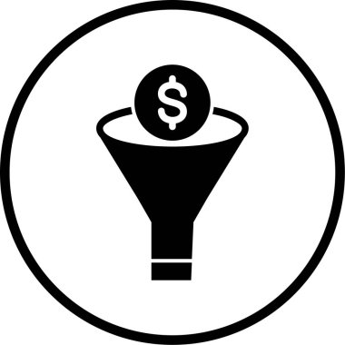 Dolar. Web simgesi basit illüstrasyon