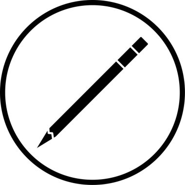 Kalem. Web simgesi basit illüstrasyon