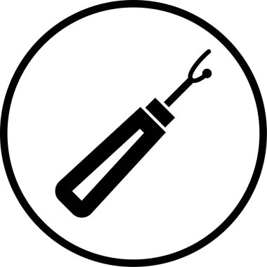 Bir şırınga simgesinin vektör çizimi