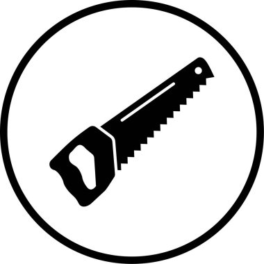 Dairesel testere simgesinin vektör illüstrasyonu