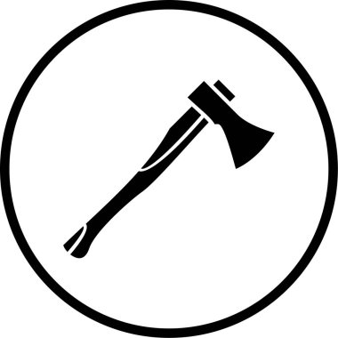 Bir balta simgesinin vektör illüstrasyonu