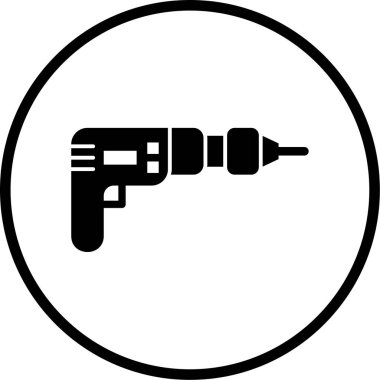 Bir matkap simgesinin vektör illüstrasyonu