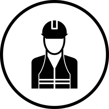 Bir itfaiyeci simgesinin vektör çizimi