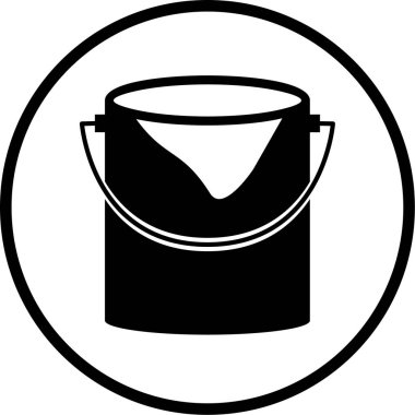 Kova. Web simgesi basit illüstrasyon