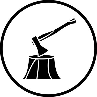 Balta simgesinin vektör illüstrasyonu