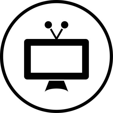 Televizyon. Web simgesi basit illüstrasyon