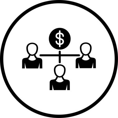 İş ve finans simgesinin vektör illüstrasyonu