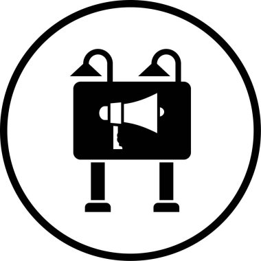 Hoparlör modern simgesinin vektör illüstrasyonu