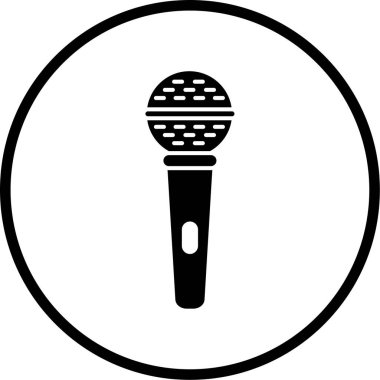 Mikrofon. Web simgesi basit tasarım