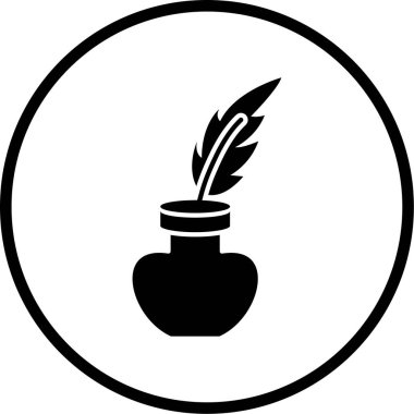 Tüy simgesi, vektör illüstrasyonu