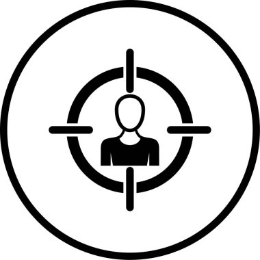 Hedef. Web simgesi basit illüstrasyon