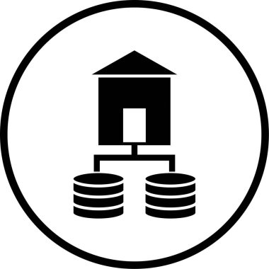 Modern ev simgesinin vektör illüstrasyonu