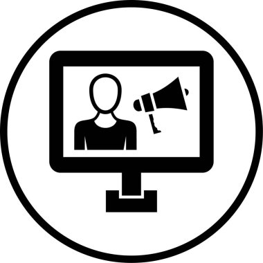 Bilgisayar modern simgesinin vektör illüstrasyonu