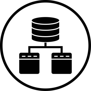 veritabanı. Web simgesi basit illüstrasyon