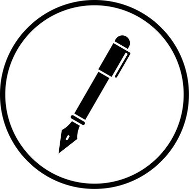 Kalem. Web simgesi basit illüstrasyon