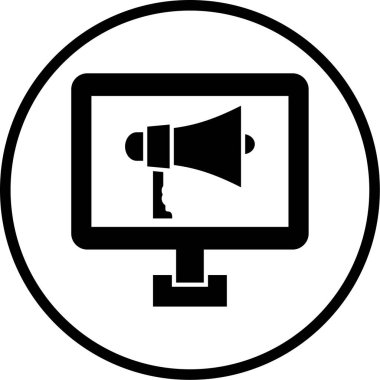 Bilgisayar modern simgesinin vektör illüstrasyonu