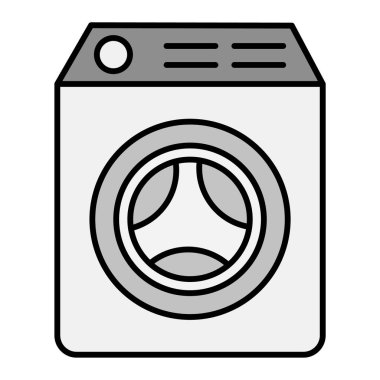 çamaşır makinesi simgesi. Web için çamaşır vektörü simgelerinin özet çizimi