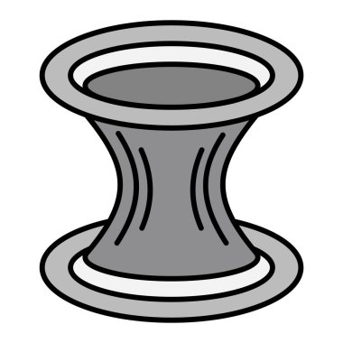 Tek bir siyah beyaz simgesinin vektör illüstrasyonu