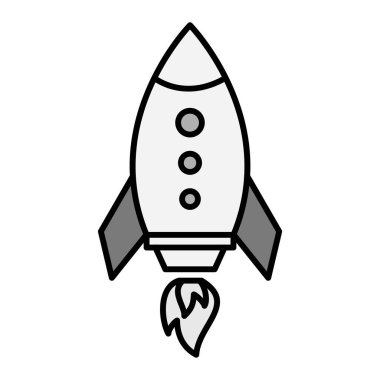 roket ikonu vektör illüstrasyonu