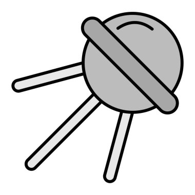 Sputnik simgesinin vektör illüstrasyonu