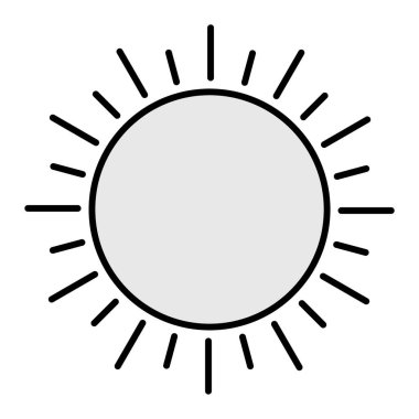 Güneş ikonu. Web için hava vektörü simgelerinin basit gösterimi