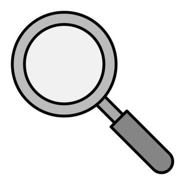 Büyüteç simgesi. İnternet için loupe vektör simgelerinin özet çizimi