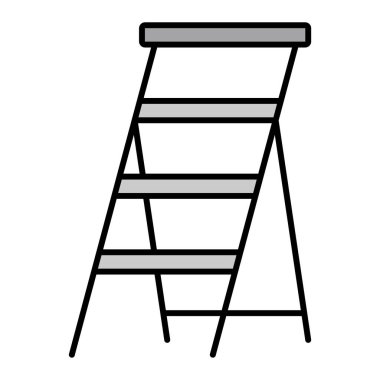 Merdiven ikonu. Web için yapı sandalyesi vektör simgelerinin basit çizimi