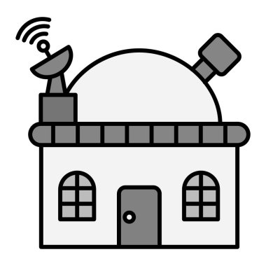 Modern Gözlemevi simgesinin vektör çizimi