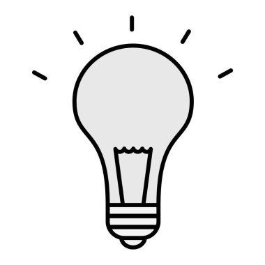 ampul simgesi vektör illüstrasyonu