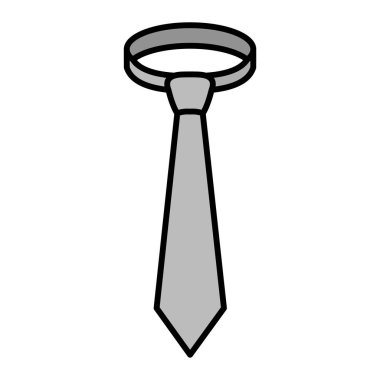 Kravat simgesi. Web için kravat vektör simgelerinin özet çizimi