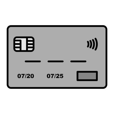 Kredi kartı ikonu vektör illüstrasyonu