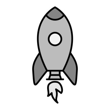 roket ikonu vektör illüstrasyonu