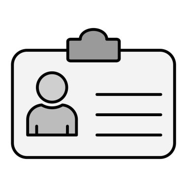 ID kart simgesi vektör illüstrasyonu