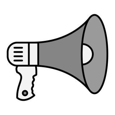 megafon ikonu. Web için hoparlör vektör simgelerinin özet çizimi