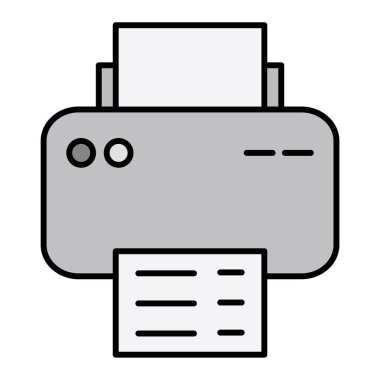Yazıcı. Web simgesi basit illüstrasyon