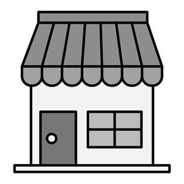 Dükkan. Web simgesi basit illüstrasyon