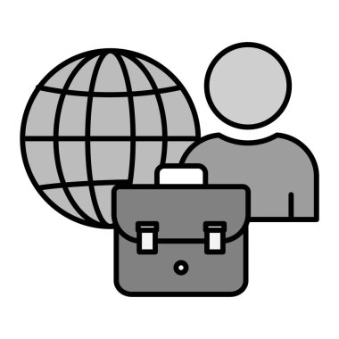 Seo ve ağ simgesinin vektör illüstrasyonu