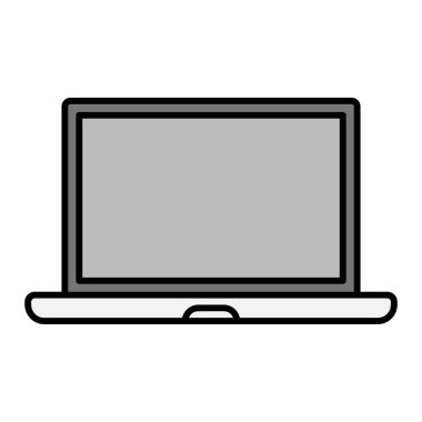 dizüstü bilgisayar simgesi. düz dizayn