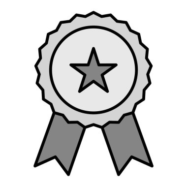 Madalya simgesi, vektör illüstrasyonu