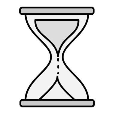 sand time icon. outline hourglass vector symbol stock illustration.