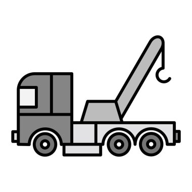 Çekici Vektör Kabartma Simgesi Tasarımı 