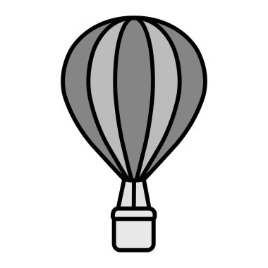 Hava Balonu Vektör Kabartma Simgesi Tasarımı 