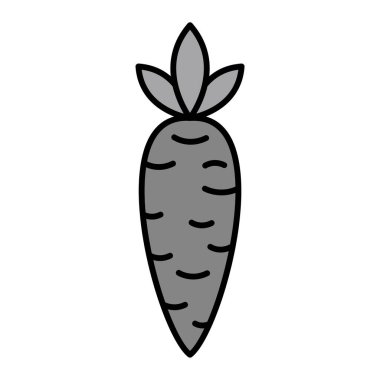 Havuç Vektörü Şekil Simgesi Tasarımı 